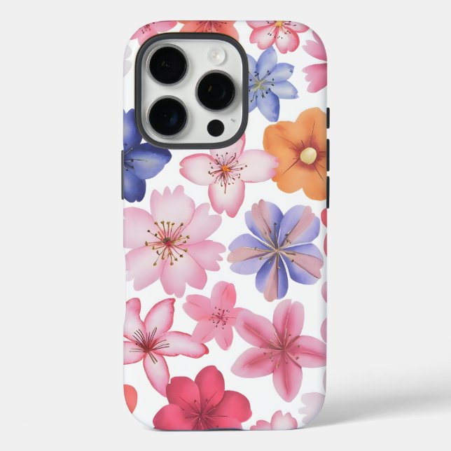 Sakura Serenity: Watercolor Cherry Blossoms Case-Mate iPhone Case (Back)