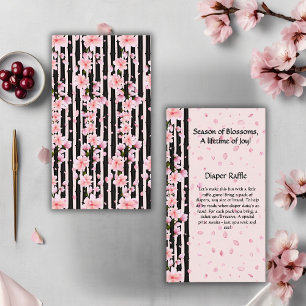 Sakura Spring Cherry Blossoms Baby Shower Enclosure Card