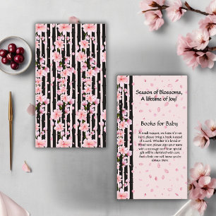 Sakura Spring Cherry Blossoms Baby Shower Enclosure Card