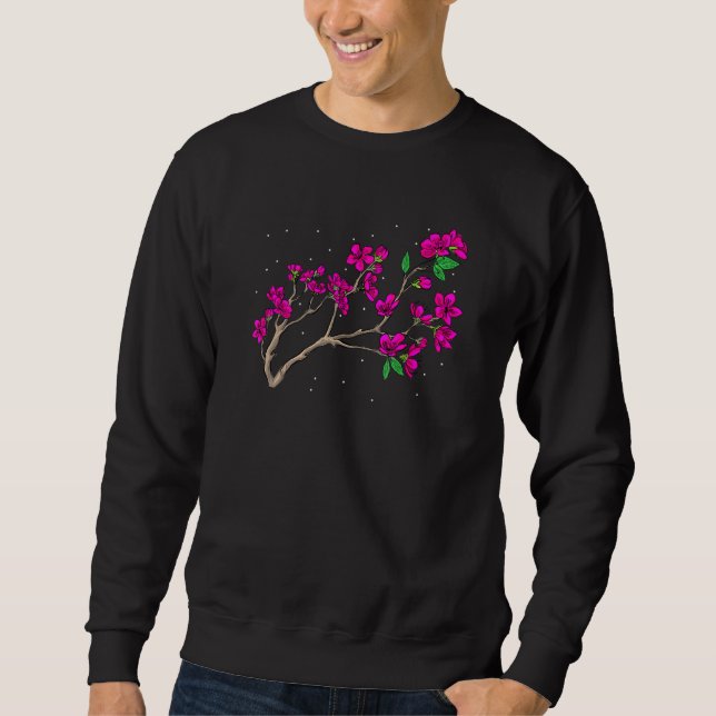 Sakura Spring Flowers Cherry Blossom Tree Japanese Sweatshirt (Front)