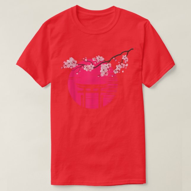 Sakura Spring Flowers Cherry Blossom Tree Japanese T-Shirt (Design Front)