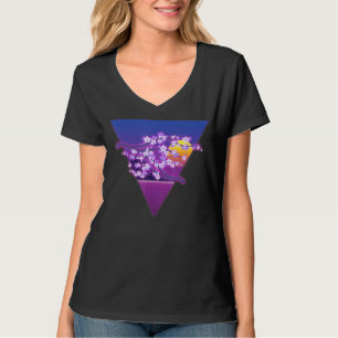 Sakura Sunset Synthwave Japanese Vaporwave Cherry T-Shirt