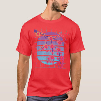 Sakura Synthwave Japan Flower 90s Vaporwave Cherry T-Shirt