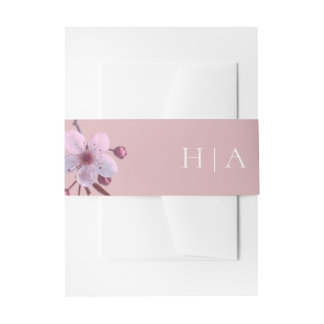 Sakura Theme Invitation Belly Band