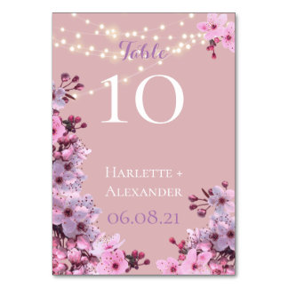 Sakura Theme Table Number