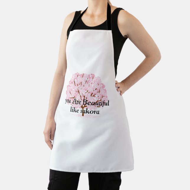 Sakura Tree in Full Bloom – Elegant Spring Design" Apron (Insitu)