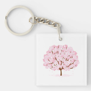 Sakura Tree in Full Bloom – Elegant Spring Design" Key Ring