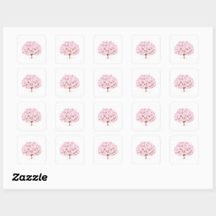 Sakura Tree in Full Bloom – Elegant Spring Design" Square Sticker