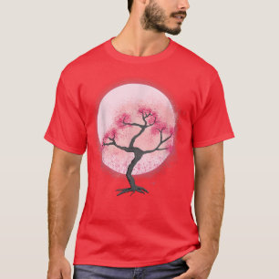 Sakura Tree Japanese Culture Fan T-Shirt