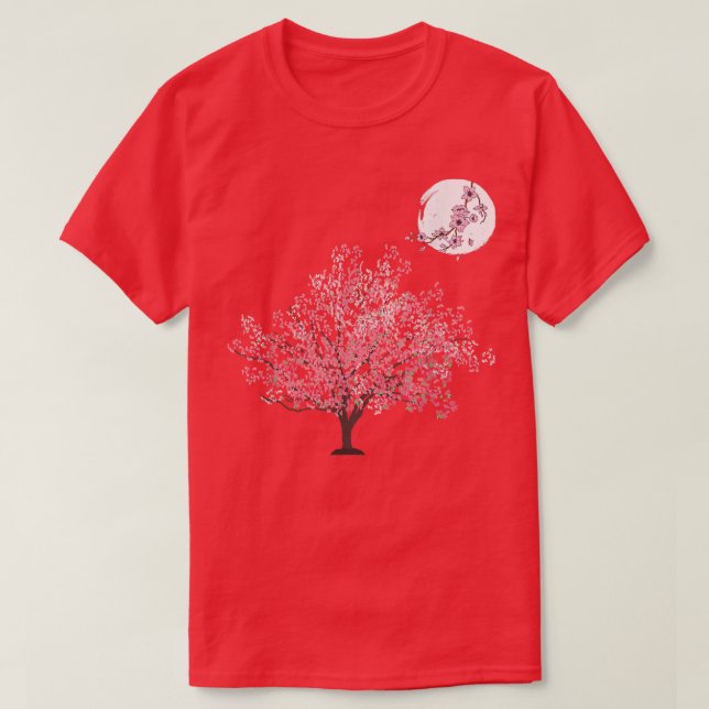 Sakura Tree Japanese Spring Time Cherry Blossom Fl T-Shirt (Design Front)