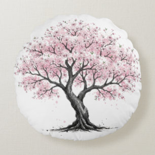 Sakura Tree Round Cushion