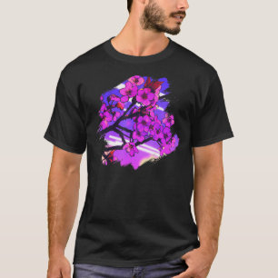 Sakura Tree Vaporwave Japanese Cherry Blossom Synt T-Shirt