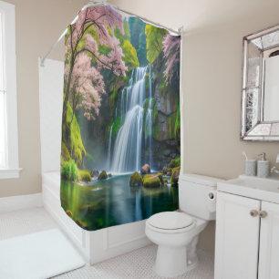 Sakura Waterfall Shower Curtain