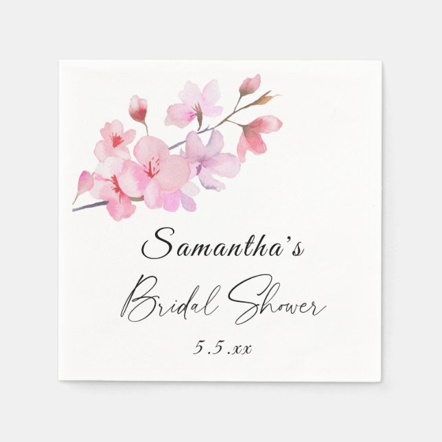 Sakura - Wedding Bridal shower Napkin (Front)