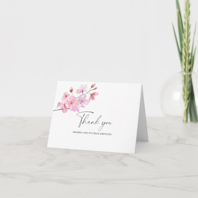 Sakura - Wedding Thank You Card (Front)