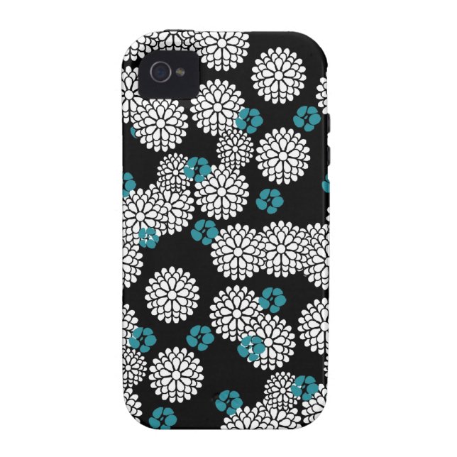 Sakura white black blue iPhone case skin (Back)