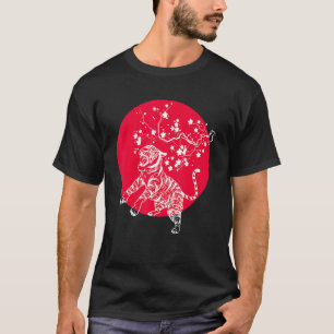 Sakura Wild Cat Asia Wildlife Animal Cherry Blosso T-Shirt