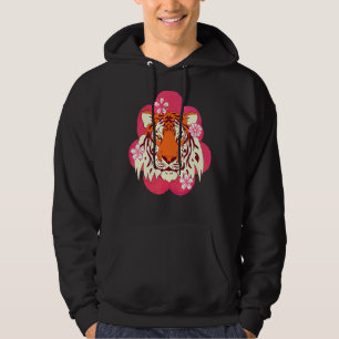 Sakura Wild Cat Predator Animal Cherry Blossom Asi Hoodie