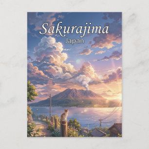 Sakurajima Japan Postcard