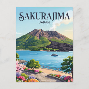 Sakurajima Japan Postcard
