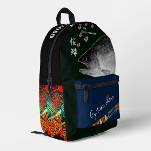 Sakuramasu! (Sakura Masse) Thank all life. PRINT B Printed Backpack