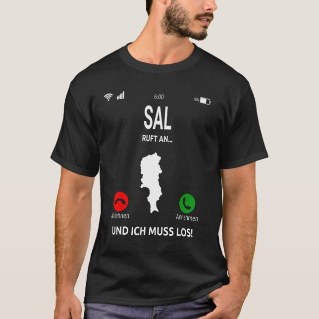 Sal calls to Capverdian Islands Cabo Verde Holiday T-Shirt (Front)
