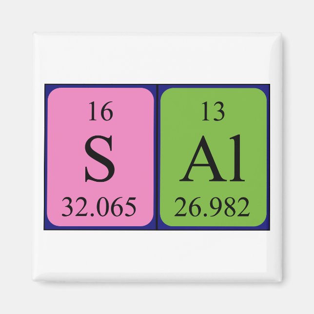 Sal periodic table name magnet (Front)
