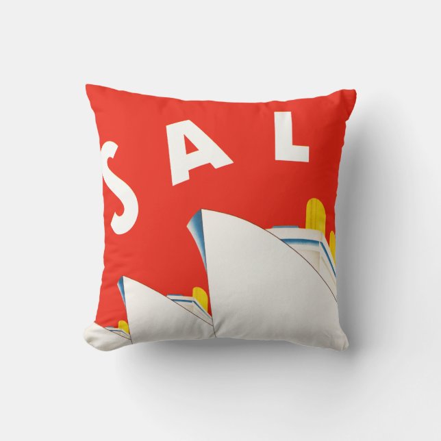SAL ~ Swedish American Line Cushion (Front)