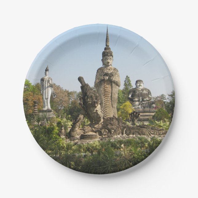 Sala Keo Kou, Nong Khai, Thailand Paper Plate (Front)