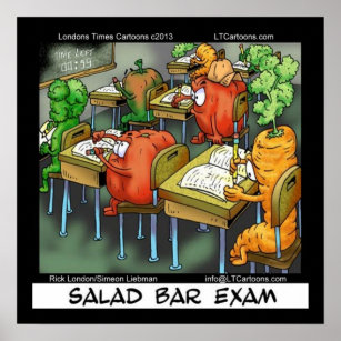 Salad Bar Exam Funny Vegan Lawyer Poster