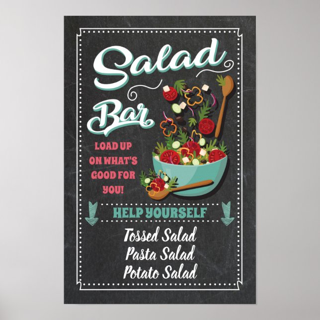 Salad Bar Party Sign (Front)