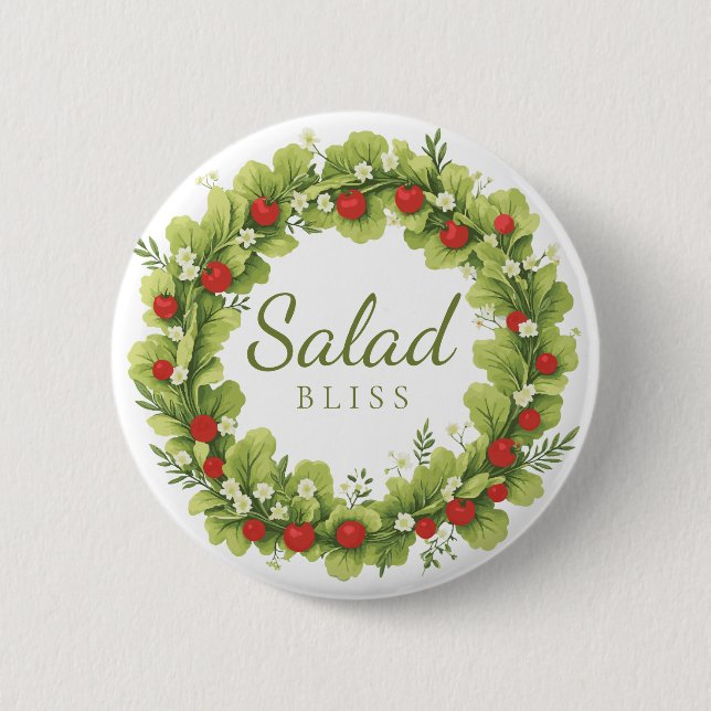 Salad Bliss 6 Cm Round Badge (Front)