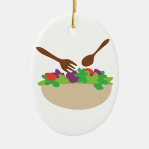 Salad Bowl Ceramic Tree Decoration