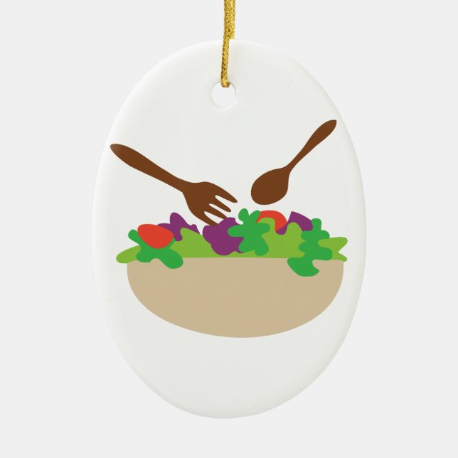 Salad Bowl Ceramic Tree Decoration (Front)