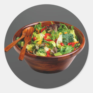 Salad Bowl Classic Round Sticker