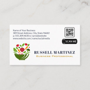 Salad Bowl Logo   QR Code Business Card