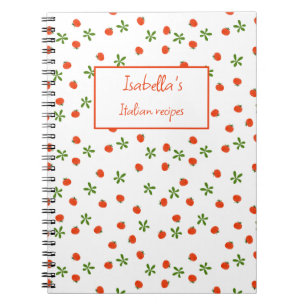 Salad caprese italian kitchen whimsical food pasta notebook