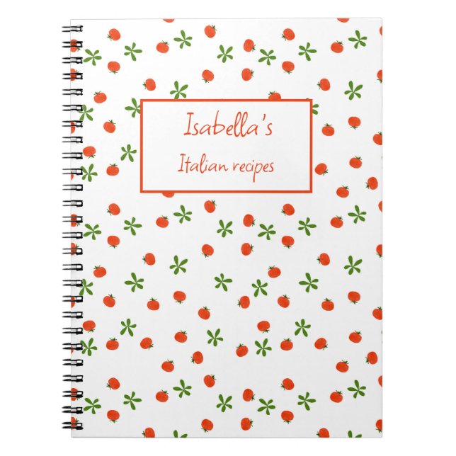 Salad caprese italian kitchen whimsical food pasta notebook (Front)