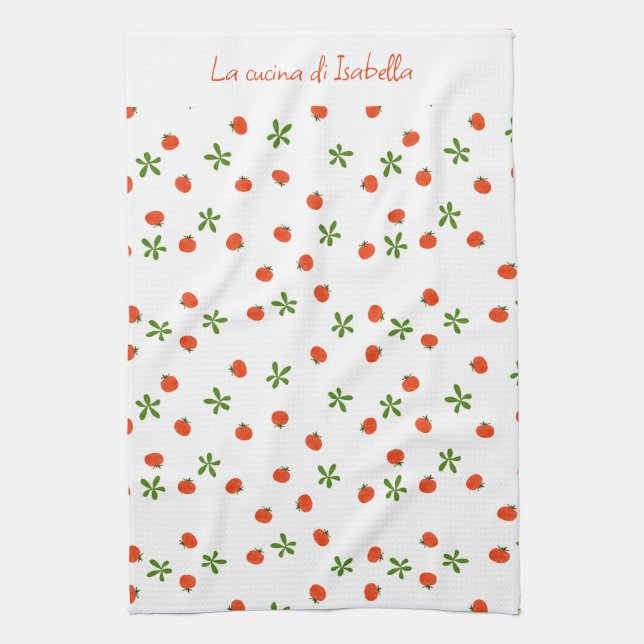Salad caprese italian kitchen whimsical food  tea towel (Vertical)