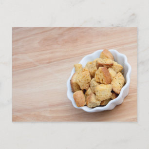 Salad Croutons in a bowl Postcard
