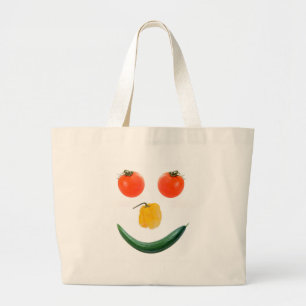 salad face large tote bag