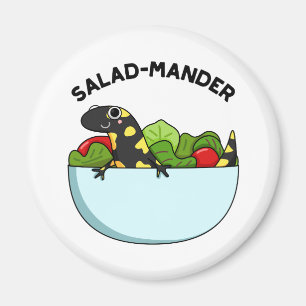 Salad-mander Cute Salamander Animal PUn Magnet