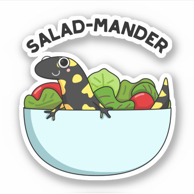 Salad-mander Funny Salamander Animal Pun  (Front)