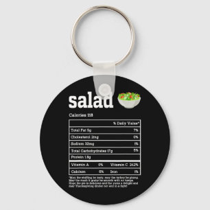 Salad Nutrition Facts Thanksgiving Food Men Women Key Ring