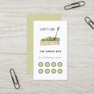 Salad restaurant loyalty card