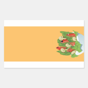 Salad stickers for food products
