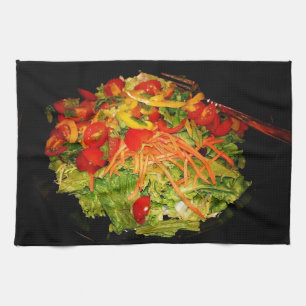 Salad Tomato Carrot Lettuce Tea Towel