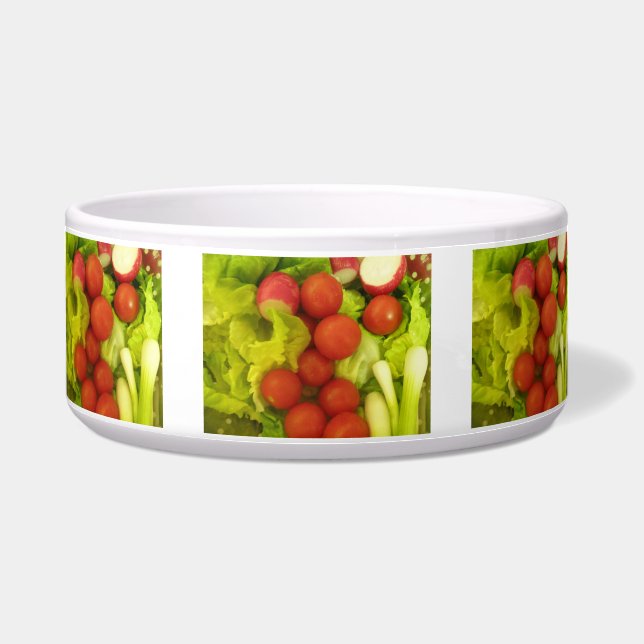 Salad Vegetables Dog Bowl (Front)