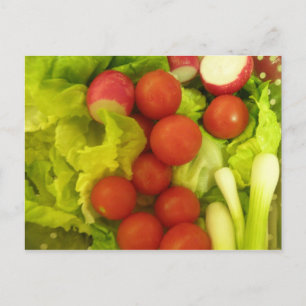 Salad Vegetables Postcard