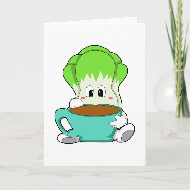 Salad with Cup of Coffee Card (Front)